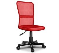 TRESKO® Chaise Fauteuil siège de Bureau Ergonomique, de 7 Couleurs différentes, Lift SGS contrôlé (Rouge)