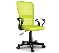 TRESKO® Chaise Fauteuil siège de Bureau ergonomique Vert clair avec accoudoirs Siège Pivotant Réglable 32-45cm Lift SGS