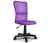 TRESKO® Chaise Fauteuil siège de Bureau ergonomique | Violet, sans accoudoirs | Siège Pivotant Réglable 32-45cm | Lift SGS contrôlé