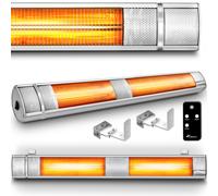 TRESKO Radiateur infrarouge extérieur 3000W | Chauffage radiant terrasse | murale| télecommande | 3 niveaux | intérieur et