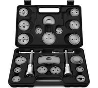TRESKO® Coffret repousse piston d'étriers de freins pour remplacement de disque Outil et adaptateurs, de mâchoire ou de plaquettes de frein, Set de 22 pièces, Kit universel