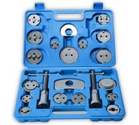 TRESKO® Coffret repousse piston d'étriers de freins pour remplacement de disque Outil et adaptateurs, Set de 22 pièces, Bleu