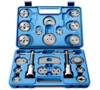 TRESKO® Coffret repousse piston d'étriers de freins pour remplacement de disque Outil et adaptateurs, Set de 22 pièces, Bleu