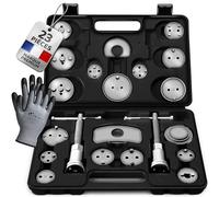 TRESKO® Coffret Repousse Piston d'étriers de Freins Set de 23 pcs INCL. Gants, pour Remplacement de Disque Outil et adaptateurs, de mâchoire ou de Plaquettes de Frein, Kit Universel