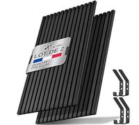 TRESKO Lot de 2 panneaux acoustiques en bois - 120 x 60 cm - Avec 4 crochets à vêtements - Revêtement mural en chêne noir - Pour mur à lamelles 3D - Panneaux en bois pour isolation acoustique