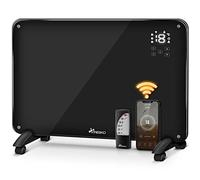 TRESKO Radiateur Electrique Mobile WiFi/App-Control & Affichage LED avec télécommande | Chauffage électrique Mural thermostat 9 ailettes de chauffage mobile économie d'énergie | Salle de Bain