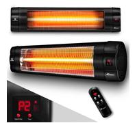 TRESKO Radiateur infrarouge extérieur 2500W | Chauffage radiant terrasse | murale| télecommande | 3 niveaux | intérieur et