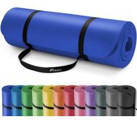 TRESKO Tapis de Yoga Tapis de gymnastique Pilates 190x100x1,5cm Bleu foncé