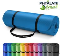 TRESKO Tapis d'exercice fitness | Bleu | 185 x 60 x 1,0 cm| tapis de yoga tapis de Pilates tapis de gymnastique