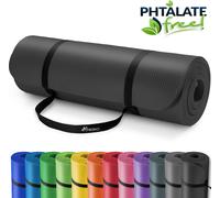 TRESKO Tapis d'exercice fitness | Noir | 190 x 100 x 1,5 cm| tapis de yoga tapis de Pilates tapis de gymnastique