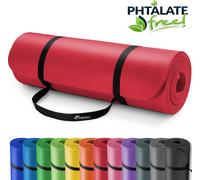 TRESKO Tapis d'exercice fitness | Rouge | 190 x 100 x 1,5 cm| tapis de yoga tapis de Pilates tapis de gymnastique