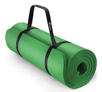TRESKO Tapis d'exercice fitness tapis de yoga tapis de Pilates tapis de gymnastique, sans Phtalates/en Mousse NBR (Vert, 185 x 60 x 1,0cm)