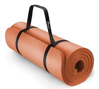 TRESKO Tapis d'exercice fitness tapis de yoga tapis de Pilates tapis de gymnastique, sans Phtalates/en Mousse NBR (Orange, 185 x 60 x 1,5cm)
