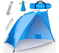 TRESKO Tente de Plage abri avec Sac de Transport | Tente de Plate Anti-UV 50+ | Prend Peu d'espace | Imperméable et Respirant