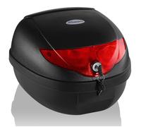 TRESKO® Top Case Moto Universel 24L 2 clés incluses Compatible 1 Casque Éclaboussures pour Moto Scooter Cyclomoteur & Quad