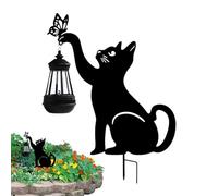 Trésor extérieur avec lumière - Lampe solaire décorative de jardin | Lampe solaire extérieure | Lumière solaire en métal chat, lampe décorative chat solaire, pour jardin extérieur, pelouse, jardin