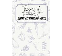 Trésors du Portager et Rires aux Rendez-vous: Livre de recettes à personnaliser - Souvenir familial - Motif légumes - Mauve et beige - Intérieur noir et blanc - 6 x 9 po