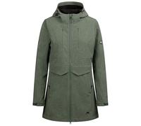 Trespass Aylmer Veste à capuche Softshell pour femme - Capuche plus longue, protège-menton, 2 poches poitrine zippées, 2 poches zippées à l'ourlet, badge en caoutchouc, ajusteur de poignets plats, GWW