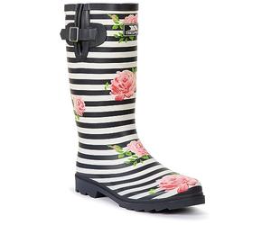 Trespass - Bottes de pluie ELENA - Femme (41 FR) (Bleu marine/Blanc/Rose)