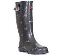 Trespass - Bottes de Pluie Samira - Femme (41 FR) (Noir/Marron/Rouge)