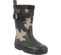 Trespass - Bottes en caoutchouc pour enfants "Puddle", motif camouflage TP5971 (34 UE) (Vert/marron/noir)