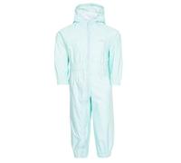Trespass Bouton Combinaison de Pluie imperméable avec Capuche Mixte Enfant, Menthe pâle, 12-18 Mois