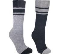 Trespass Chaussettes de marche / sport pour homme Hitched, pack de 2 TP323 (37-41 EUR) (Noir/Gris chiné)