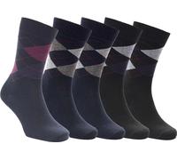 Trespass - Chaussettes "Paden" pour homme(pack de 5) TP6912 (40,5 EU - 45,5 EU) (Bleu marine/noir)