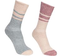 Trespass Chaussettes pour femmes Hadley / Chaussettes de randonnée, 2 paires TP187 (36-39 EU) (Vert épicéa/avoine)