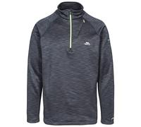 Trespass Collins Homme Veste en Polaire col Montant 1/4 Zip Poches extérieur - Marne Noir - M