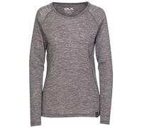 Trespass DLX Libra Antibacterial Long-Sleeved Baselayer Haut Femme, Gris foncé, XL