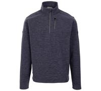 Trespass Farnworth Pull en polaire pour homme avec poche zippée anti-boulochage, Bleu marine chiné., XL