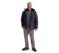 Trespass Fyfinn Veste imperméable pour homme avec capuche et coutures thermocollées, Bleu marine chiné., M