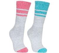 Trespass Hadley - Chaussettes de marche (2 paires) - Femme (36-39 FR) (Rose / bleu) - UTTP187 Rose / Bleu G