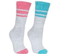 Trespass Hadley - Chaussettes de marche (2 paires) - Femme (40-43 FR) (Rose / bleu) - UTTP187 Rose / Bleu G