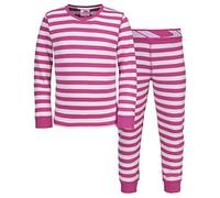 Trespass Nadia Ensemble Thermique Fille Rose avec Rayures FR : 2/3 (Taille Fabricant : 2/3)