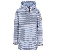 Trespass Offshore Veste de Pluie imperméable avec Capuche dissimulée Femme, Bleu Marine à Rayures, XXL