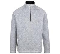 Trespass Polaire Corsham pour homme - Polaire chiné, dos brossé, demi-fermeture éclair, fermeture éclair contrastée, rabat tempête intérieur, protège-menton, col intérieur contrasté, tricoté, 100