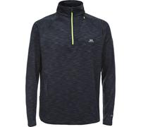 Trespass Pull en laine polaire Collins pour homme avec fermeture éclair jusqu'à la poitrine TP3218 (XS) (Noir chiné)