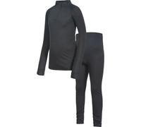 Trespass Unite360 Ensemble Thermique Couche de Base Enfant TP980 (9/10 ans (134/140)) (Noir)