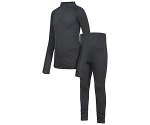 Trespass Unite360 Ensemble Thermique Garçon Noir FR : 3/4 (Taille Fabricant : 3/4)