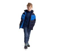 Trespass Veste rembourrée pour enfant avec capuche amovible et 2 poches zippées Aldery, Bleu marine, 9-10 ans