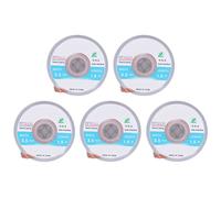 Tresse à dessouder en cuivre pour le nettoyage des PCB et la réparation de l'électronique, 5 pièces, longueur 1,5 m, largeur 3,5 mm, kit de haute qualité par [nom de marque]