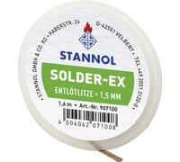 Tresse à dessouder Stannol Solder Ex Longueur 1.6 m Largeur 1.5 mm flux