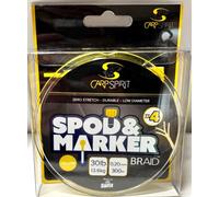 TRESSE A SPODER SPOD&MARKER 4 BRINS JAUNE CARPSPIRIT NEUF