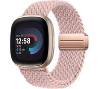 Tressé Band Compatible Avec Bracelet Fitbit Versa 3, Bracelets Versa 4, Bande De Sport En Nylon Souple Avec Fermeture Magnétique Pour Fitbit Sense, Sense 2 Hommes Femmes