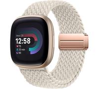 Tressé Band Compatible Avec Bracelet Fitbit Versa 3, Bracelets Versa 4, Bande De Sport En Nylon Souple Avec Fermeture Magnétique Pour Fitbit Sense, Sense 2 Hommes Femmes