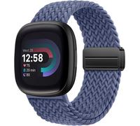 Tressé Band Compatible Avec Bracelet Fitbit Versa 3, Bracelets Versa 4, Bande De Sport En Nylon Souple Avec Fermeture Magnétique Pour Fitbit Sense, Sense 2 Hommes Femmes