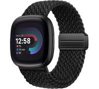 Tressé Band Compatible Avec Bracelet Fitbit Versa 3, Bracelets Versa 4, Bande De Sport En Nylon Souple Avec Fermeture Magnétique Pour Fitbit Sense, Sense 2 Hommes Femmes