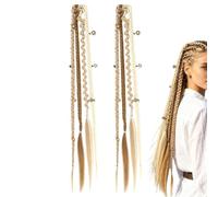 Tresse De Cheveux Pièce Synthétique Longue À Clipser 50,8 Cm Boho | 1 Paire De Dreadlocks Naturels Bohèmes Pour Femmes Et Hommes Coiffure Festival Musique Plage
